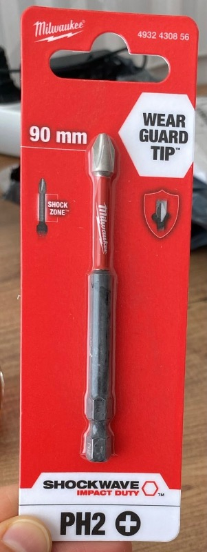 Milwaukee Bits Uç Pz2 90 mm. 1'li Paket Shockwave
