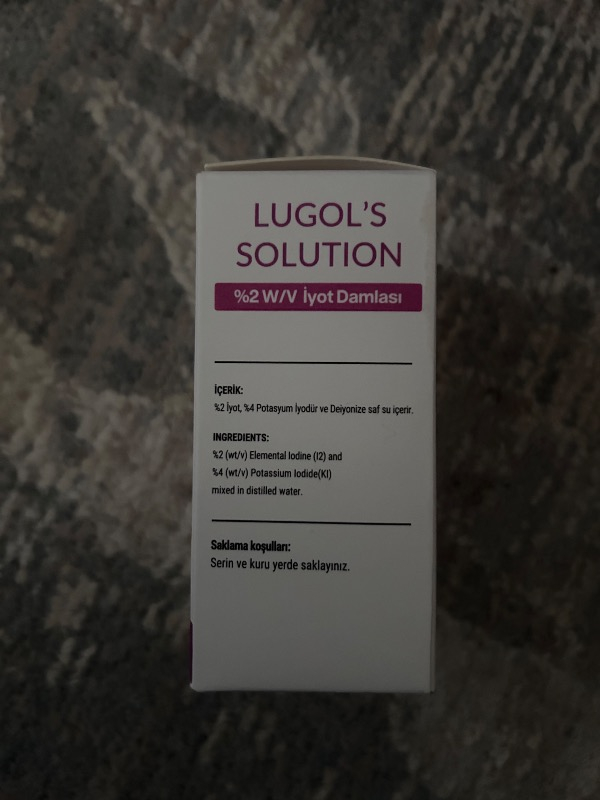 Raw Material Lugol's Solution İyot %2 Damla 30 ml