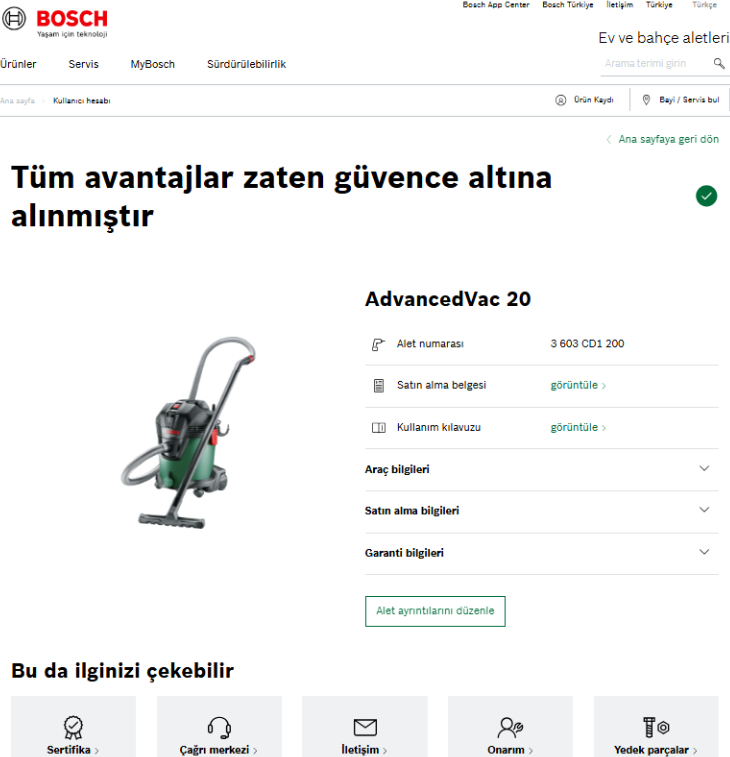 Bosch AdvancedVac 20 Elektrikli Süpürge