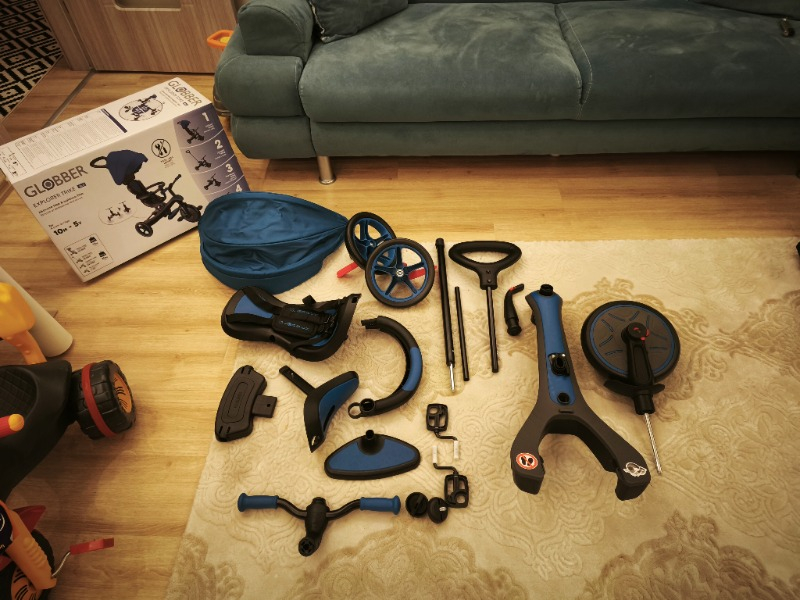 Globber Explorer 4in1 Trike Bisiklet - Kraliyet Mavisi
