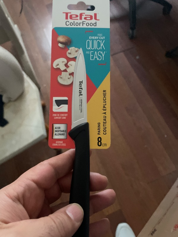 Tefal Colorfood Soyma Bıçağı 8cm Siyah