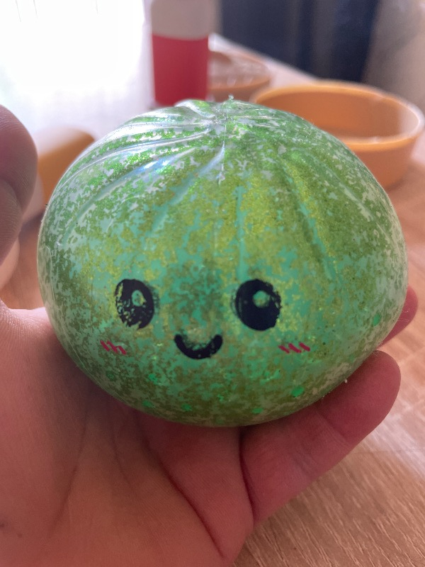 Dumpling Çin Mantısı Squishy Sürpriz Oyuncak Simli Stres Topu