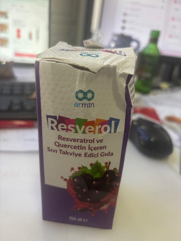 Armin Resverol Resveratrol ve Quercetin İçeren Sıvı Takviye Edici Gıda 150 ml