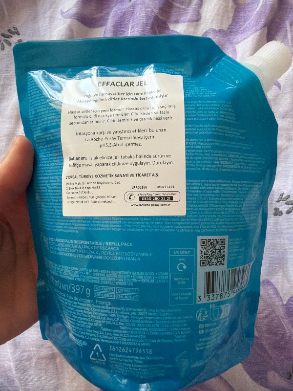 La Roche-Posay Effaclar Yağlı Ciltler İçin Arındırıcı Temizleme Jeli 400 ml L'Oréal Türkiye Üretimi