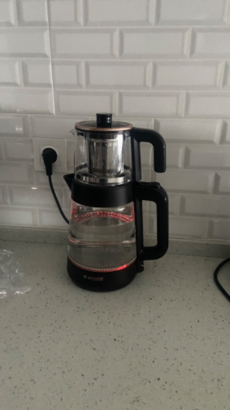 Arçelik CM 6964 S Resital 1900 W Cam Demlikli Çay Makinesi - Siyah