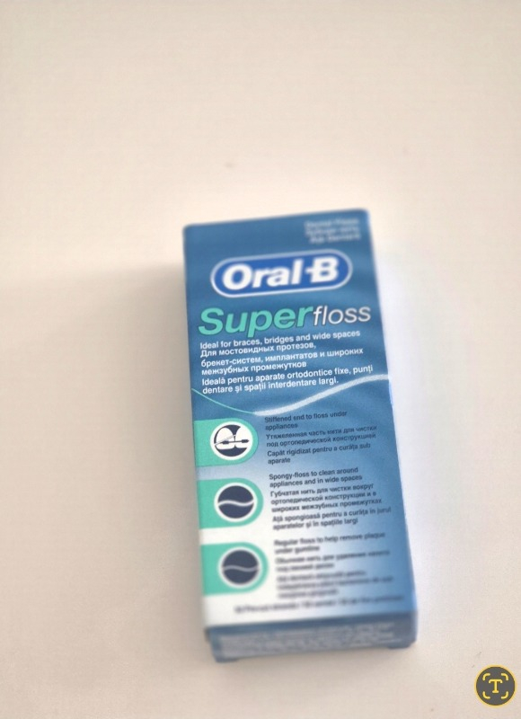 Oral-B Süper Diş İpi - Diş Teli ve Köprü Temizliği İçin Sert Uçlu, Süngerimsi ve Normal İp, 50 Adet
