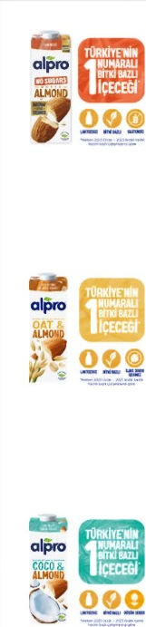 Alpro Yulaf Badem Sütü 1 L Vegan Laktozsuz Bitkisel Bazlı