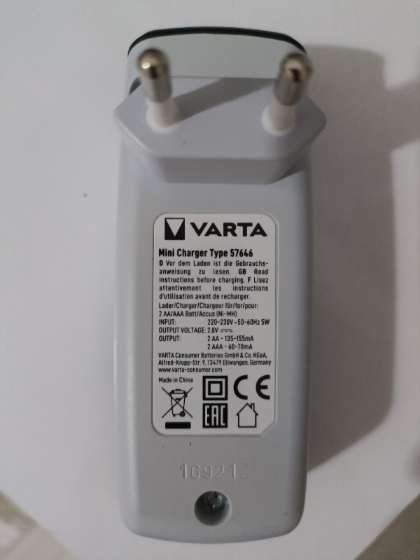 Varta 57656 Mini Charger AAA 2x800mah