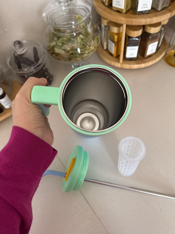 Tantitoni 020-01-MAVİ Pipetli Paslanmaz Çelik Termos Bardak 1.2l