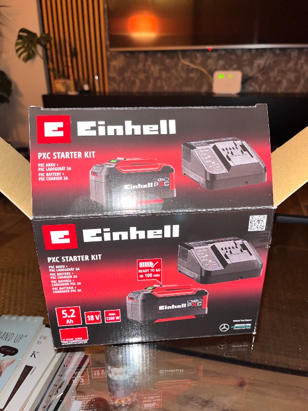 Orijinal Einhell 5.2 Ah Akü ve Şarj Cihazı Power X-Change Başlangıç Kiti (Li-Ion, 18 V, 100 dakika şarj süresi, tüm Power X-Change cihazları için uygun) - 4512147