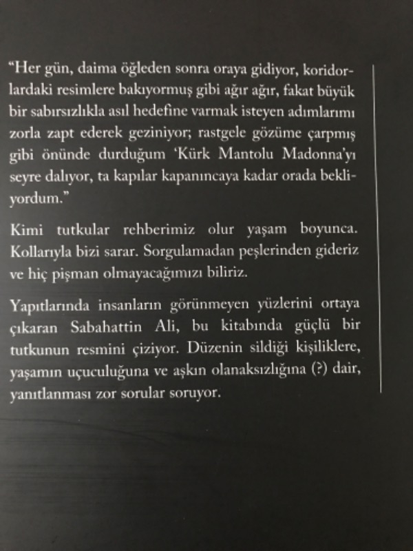 Kürk Mantolu Madonna - Sabahattin Ali