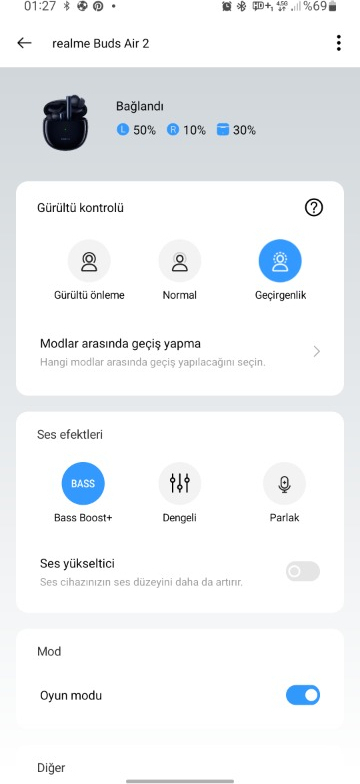 Realme Buds Air 2 Bluetooth Kulaklık RMA2003 Siyah