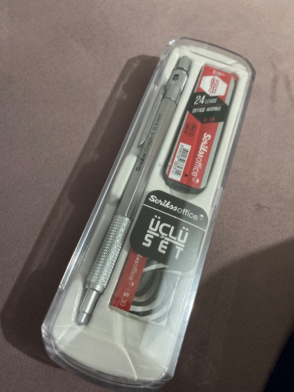 Scrikss Saten Gri Graph-x 0.5 mm Kalem Silgi Uç Seti