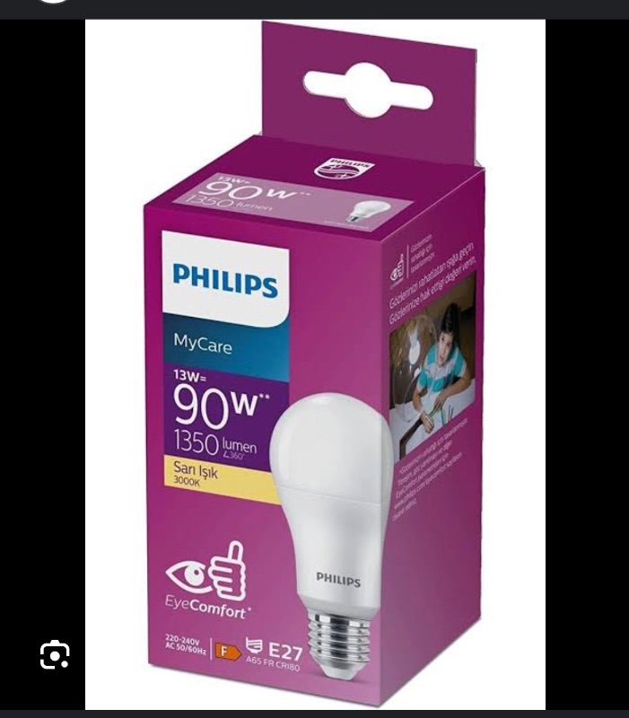 Philips 13W - 100W 6500K Beyaz Işık E27 Essential LED Ampul 12'li