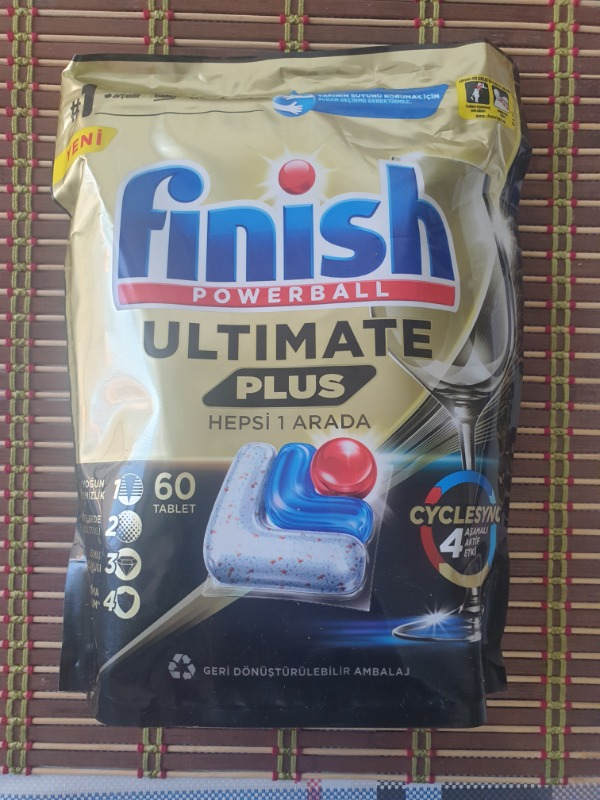 Finish Ultimate Plus 60 Kapsül  Bulaşık Makinesi Deterjanı Tableti (1 x 60 Kapsül)