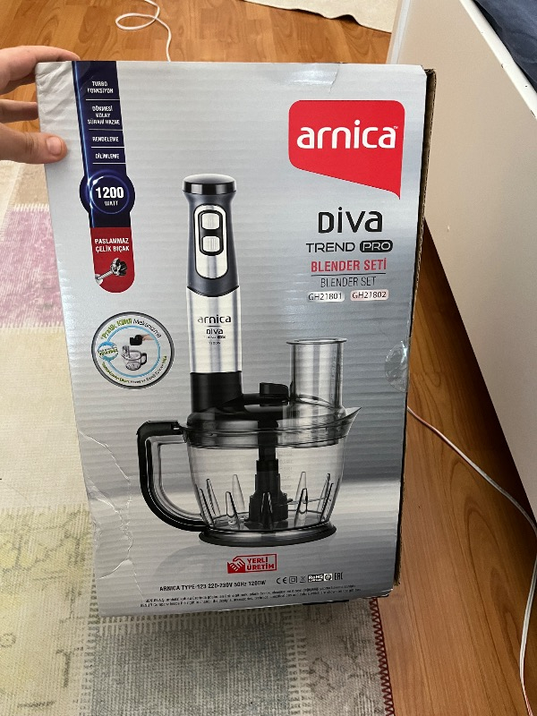 Arnica GH21801 Diva Trend Pro Doğrayıcı Blender Seti Gümüş