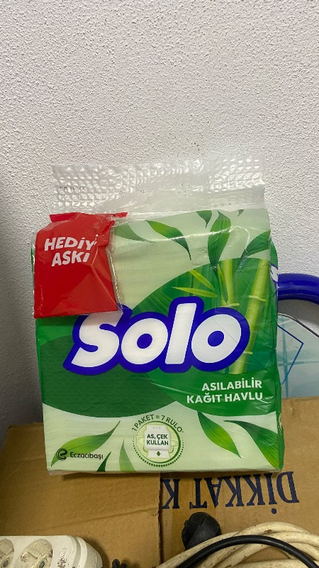 Solo Asılabilir Kağıt Havlu 1 Paket = 7 Rulo Hijyenik ve Pratik Kullanım İçin Uygun