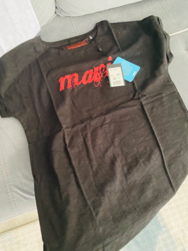 Mavi Kadın Mavi Logo Baskılı Siyah Tişört 166422-900
