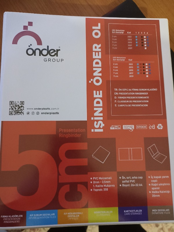 Önder A4 Firma Klasörü (5 Cm - 4 Halkalı) 2015