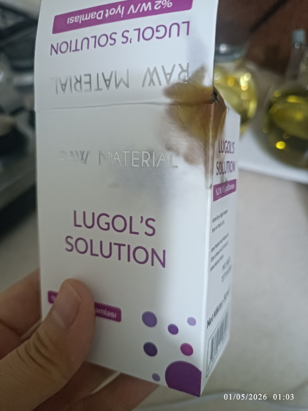 Raw Material Lugol's Solution İyot %2 Damla 30 ml