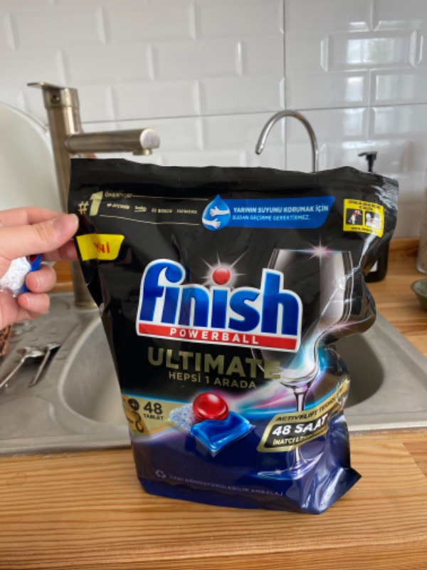 Finish Ultimate 48 Kapsül Bulaşık Makinesi Deterjanı Tableti (1 x 48 Kapsül)