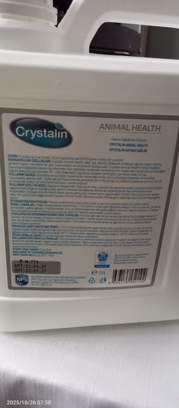 Crystalin Dezenfektan 5 lt