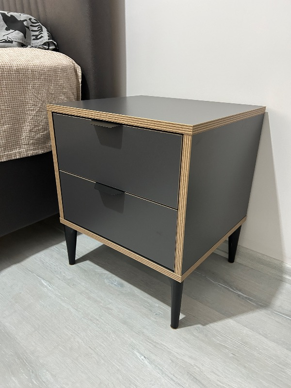 Sarmobi Arden 2 Çekmeceli Komodin Modern Tasarım Suntalam Malzemeden Üretim 45x52x40 cm