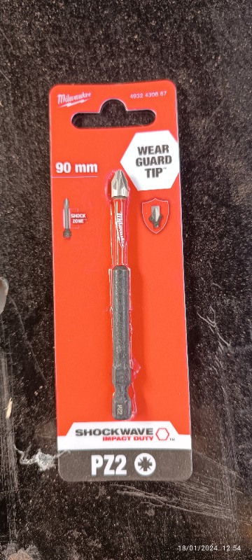 Milwaukee Bits Uç Pz2 90 mm. 1'li Paket Shockwave