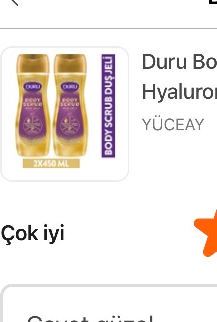 Duru Body Scrub Gold Duş Jeli 2x450 Ml Hyaluronik Asit, C Vitamini İçerir