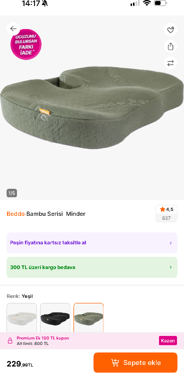 Beddo Bambu Serisi  Minder