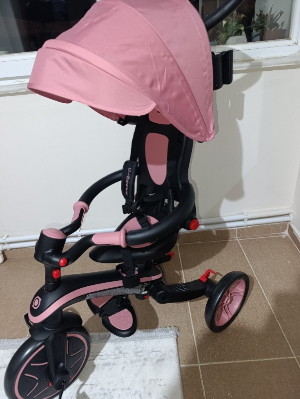 Globber Explorer 4in1 Katlanabilir Bisiklet - Koyu Pastel Pembe