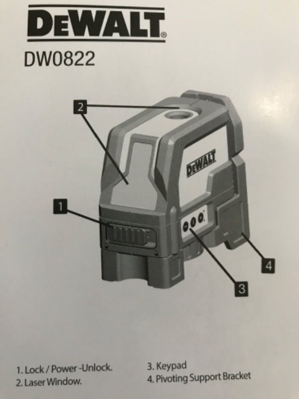 Dewalt DW0822 Şakül ve Çapraz Çizgi Lazeri