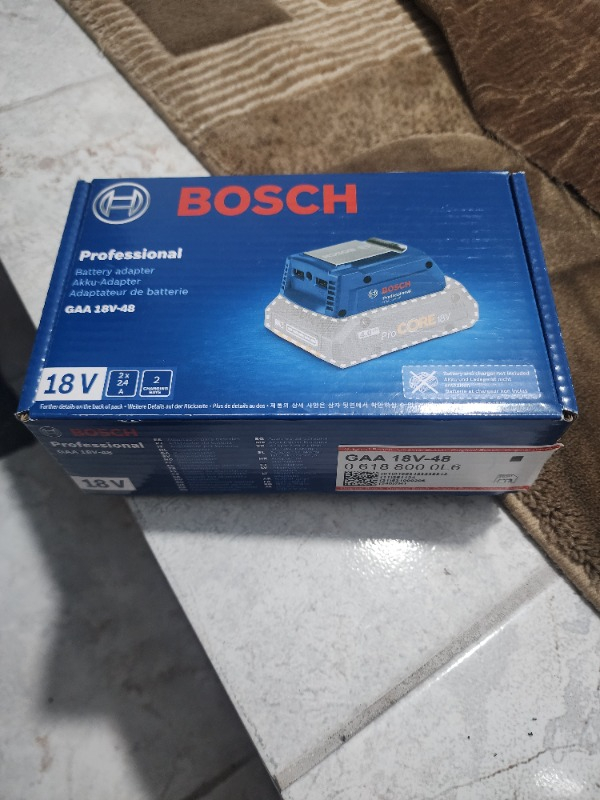 Bosch GAA 18V-48 18 Volt USB Şarj Adaptörü 71x98x42mm Boyut Özellikli Profesyonel Kullanım