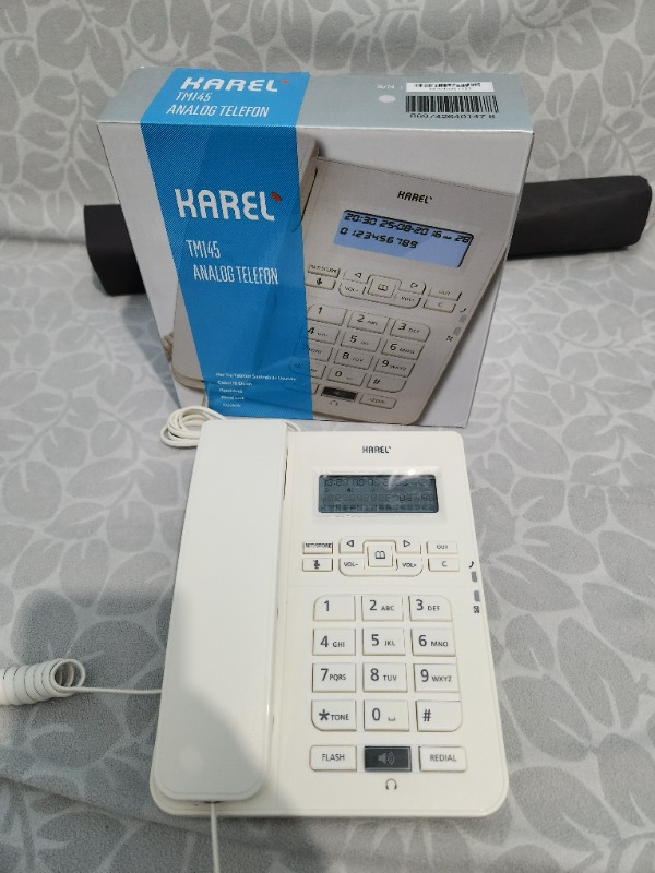 Karel Tm145 Ekranlı Masaüstü Kablolu Telefon Beyaz