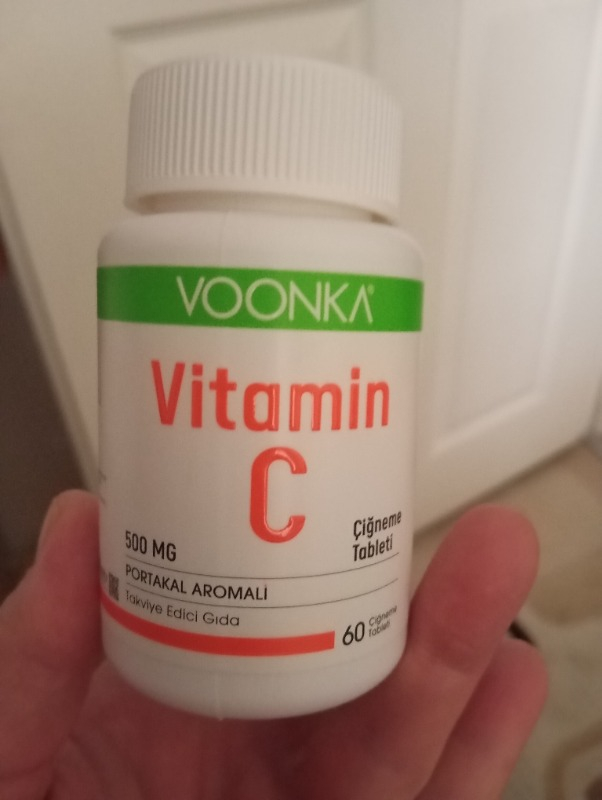 Voonka Vitamin C Portakal Aromalı Çiğneme Tableti 500 Mg 60 Tablet