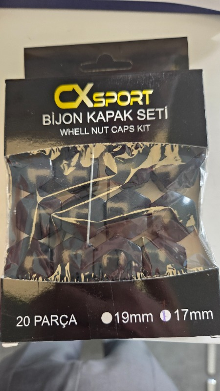 Otocraft Bijon Kapağı 17 mm Siyah 20 Adet