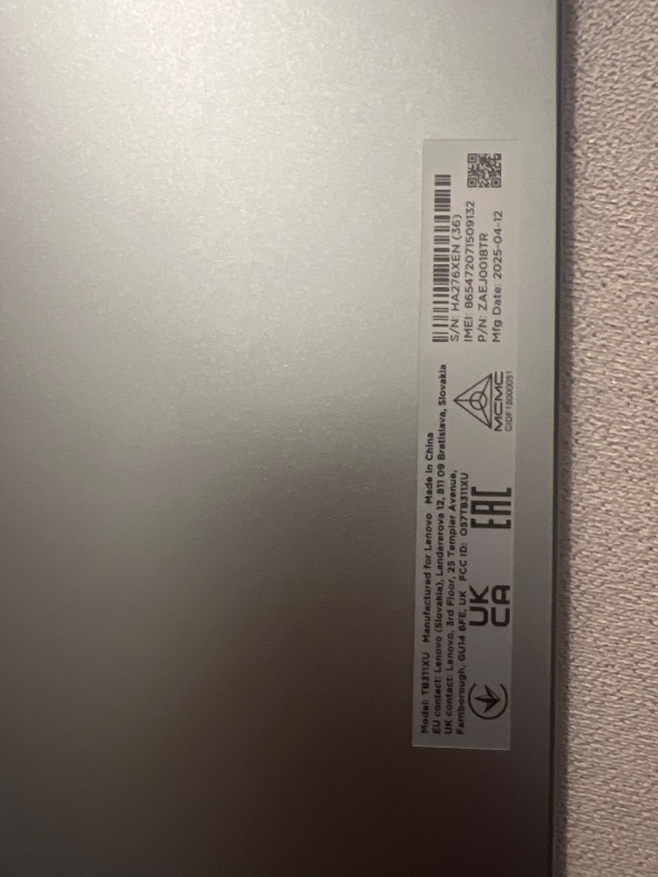 Lenovo Tab M10 10.1'' 4/128GB ZAEH0039TR Tablet