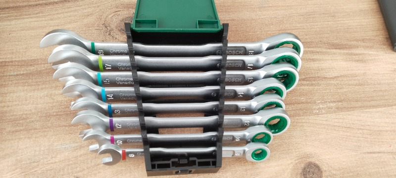 Bosch Cırcırlı Kombine Anahtar Seti 8 Parça