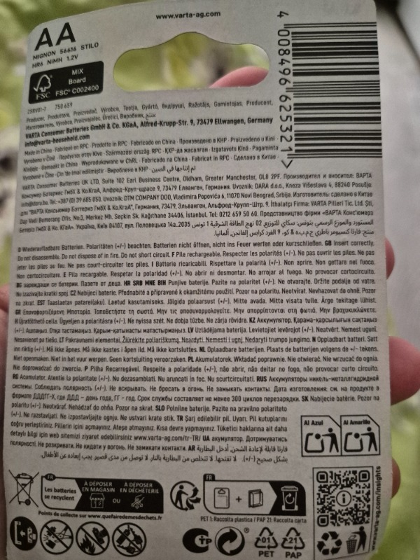 VARTA 2100mAh AA Şarj Edilebilir 4'lü Pil