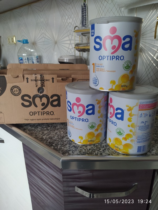 SMA Optipro Probiyotikli 1 0-6 Ay Bebek Sütü 800 gr x 3 Adet