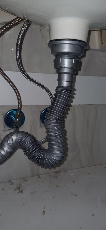 Donau Körüklü Lavabo Evye Sifonu Ø50 Çıkışlı