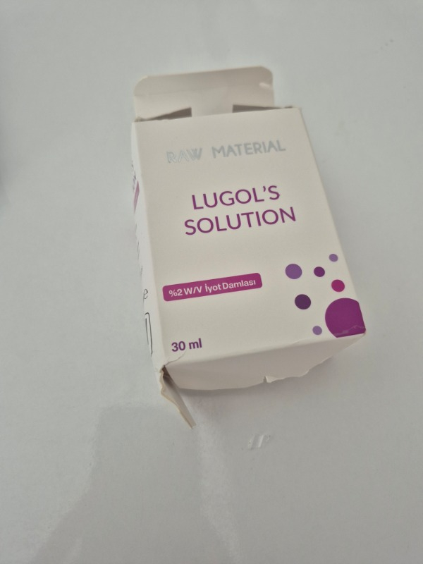 Raw Material Lugol's Solution İyot %2 Damla 30 ml