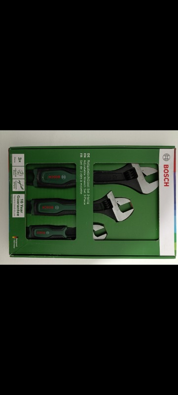 Bosch 3 Parça Ingiliz Anahtarı Seti 6" - 8" - 10"