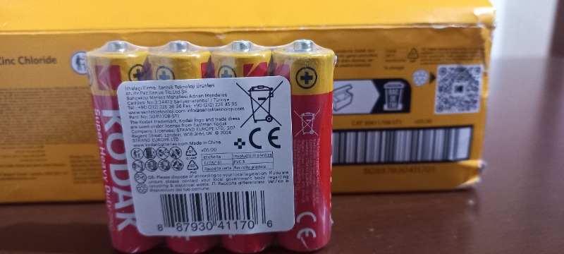 Kodak 60 Adet Çinko Karbon Shrink Kalem Pil