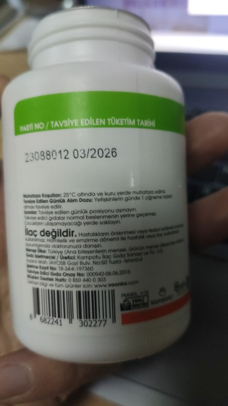 Voonka Vitamin C Portakal Aromalı Çiğneme Tableti 500 Mg 60 Tablet