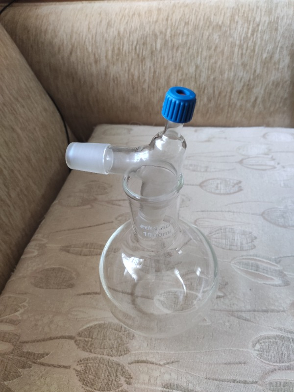 Edulab Cam Balon 1000 ml Dibi Düz