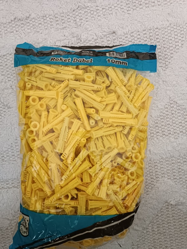 Tok Pazar Sarı Roket Dübel 8mm 500ADET
