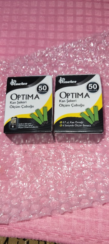 Optima Kan Şeker Ölçüm Çubuğu 100 adet Profesyonel Kalite ve Medikal Standartlara Uygun