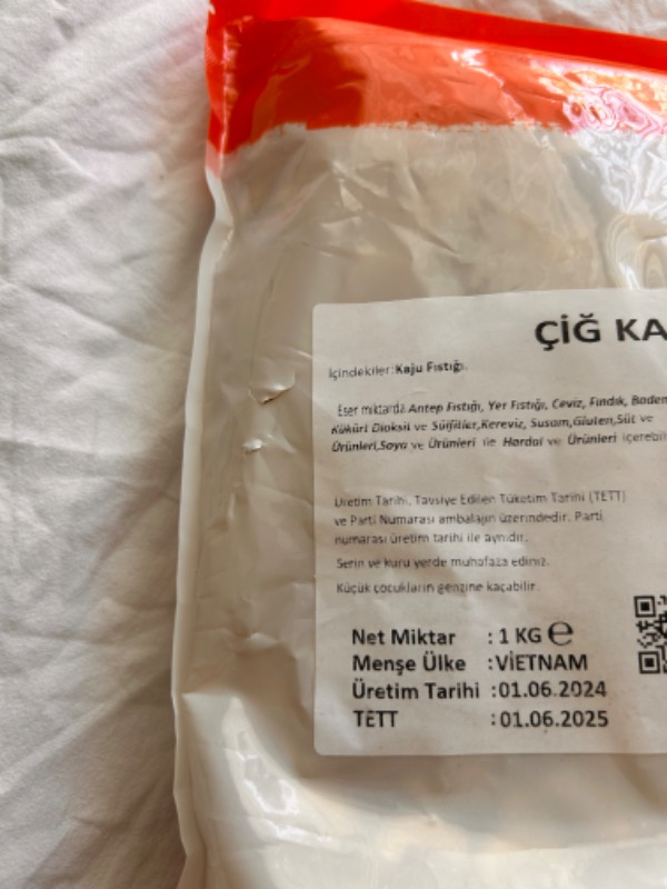 List Nuts Çiğ Kaju 1 kg