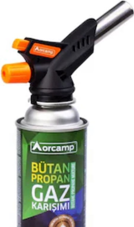 Orcamp Kamp Kartuş Tüp 227gr + Çakmaklı Pürmüz Set 4'lü Set Orgaz - Kts227 + Cx-500